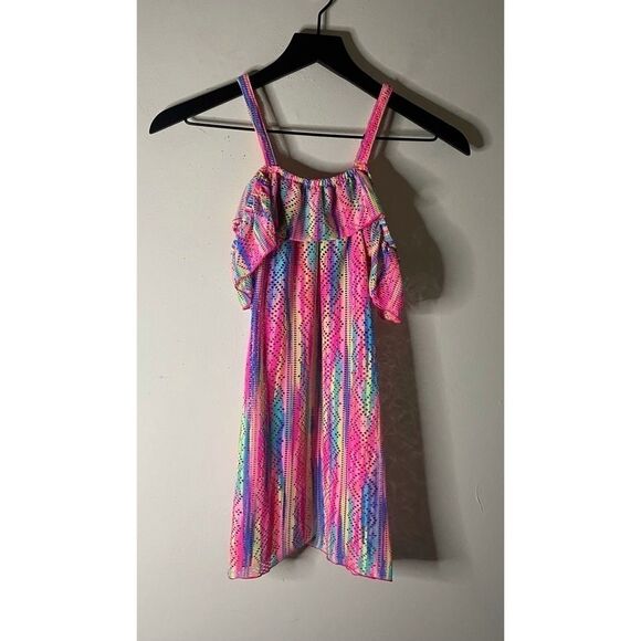 Angel Beach Girl’s Perforated Swim Coverup Size 8 - Picture 1 of 7